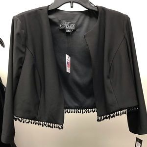 Alex Evenings Beaded Detail Jersey Bolero Jacket